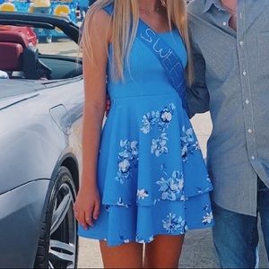 Francesca’s Blue Floral Dress Size XXS